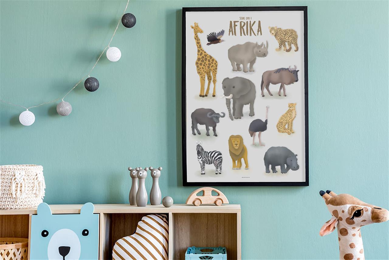 Plakater med dyr – en verden af vinger, pels og tænder